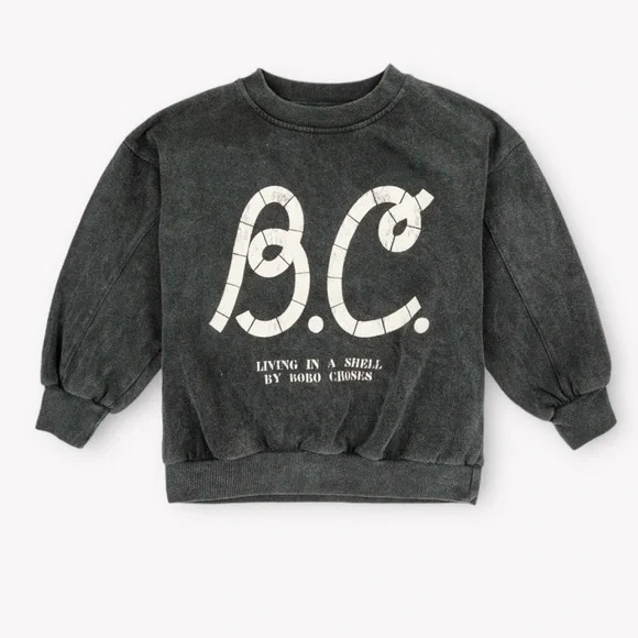 Bobo Choses Sail Rope Print Sweatshirt Unisex Dark Gray NWT